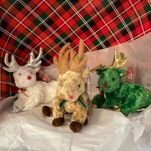 TY REINDEER. Set of 3.